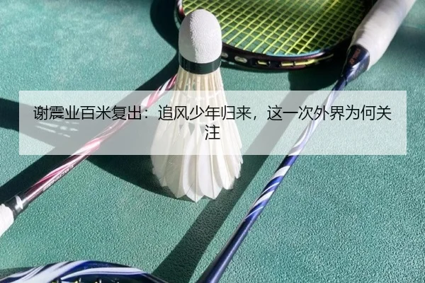 谢震业百米复出：追风少年归来，这一次外界为何关注